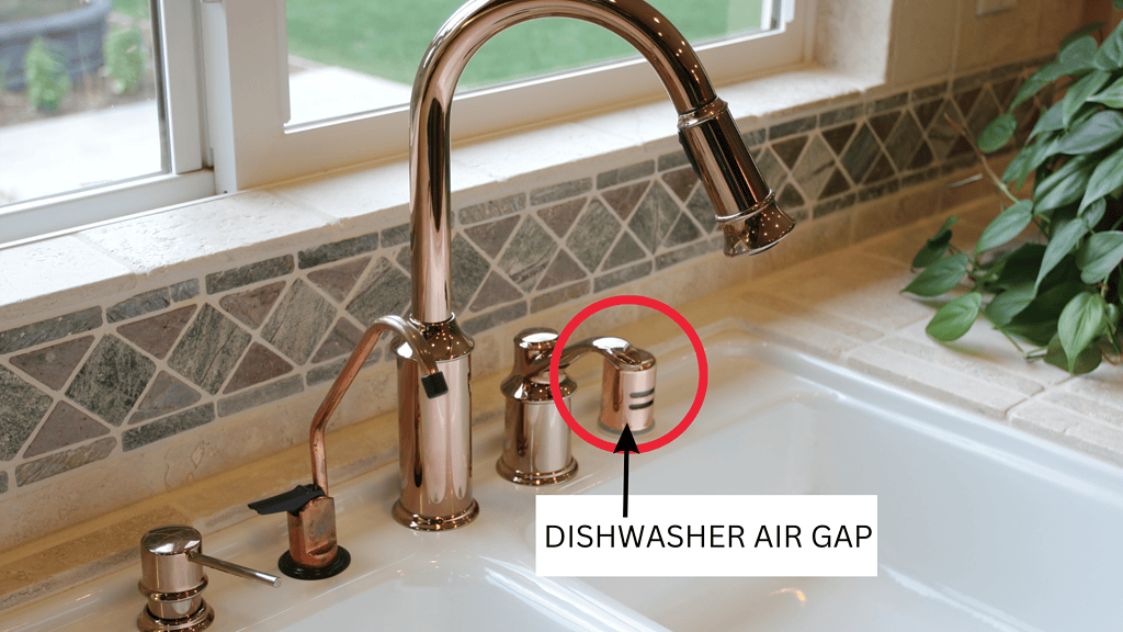 Dishwasher air gap fix to prevent water overflow.